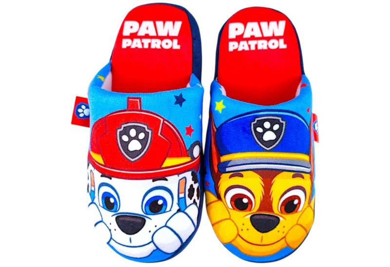 PAW PATROL Chase & Marshall Hausschuh Jungen Slipper Pantoffeln Gr. 26 - 32 von PAW PATROL