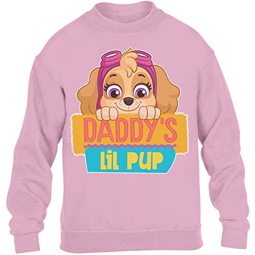 PAW PATROL - Daddy's Lil PUP Skye Geschenk Papa Kinder Pullover Sweatshirt 104 Light Pink von PAW PATROL