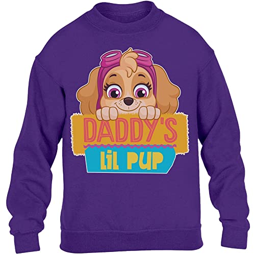 PAW PATROL - Daddy's Lil PUP Skye Geschenk Papa Kinder Pullover Sweatshirt 104 Lila von PAW PATROL