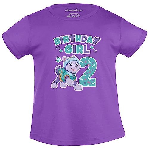 PAW PATROL T-Shirt Mädchen Everest Birthday Girl 2 Jahre Geburtstag Mädchen Tshirt 104 Lila von PAW PATROL