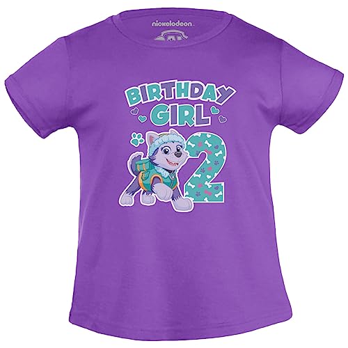 PAW PATROL T-Shirt Mädchen Everest Birthday Girl 2 Jahre Geburtstag Mädchen Tshirt 94 Lila von PAW PATROL