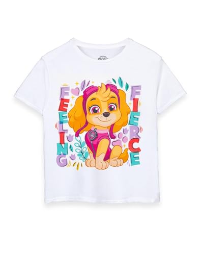 PAW PATROL Feeling Fierce Girls Weißes kurzärmeliges T-Shirt | Lustiges & bequemes T-Shirt für Junge Fans - Entfesseln Sie EIN Abenteuer mit einem Wilden Welpen - 3-4 Jahre von PAW PATROL