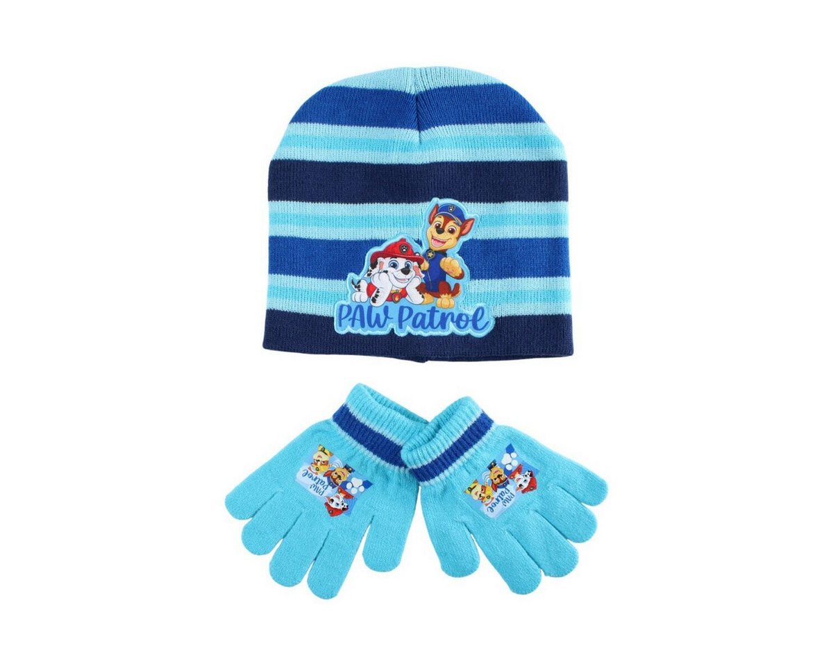 PAW PATROL Fleecehandschuhe Paw Patrol Ready Kinder Mütze & Handschuh Set Winter von PAW PATROL