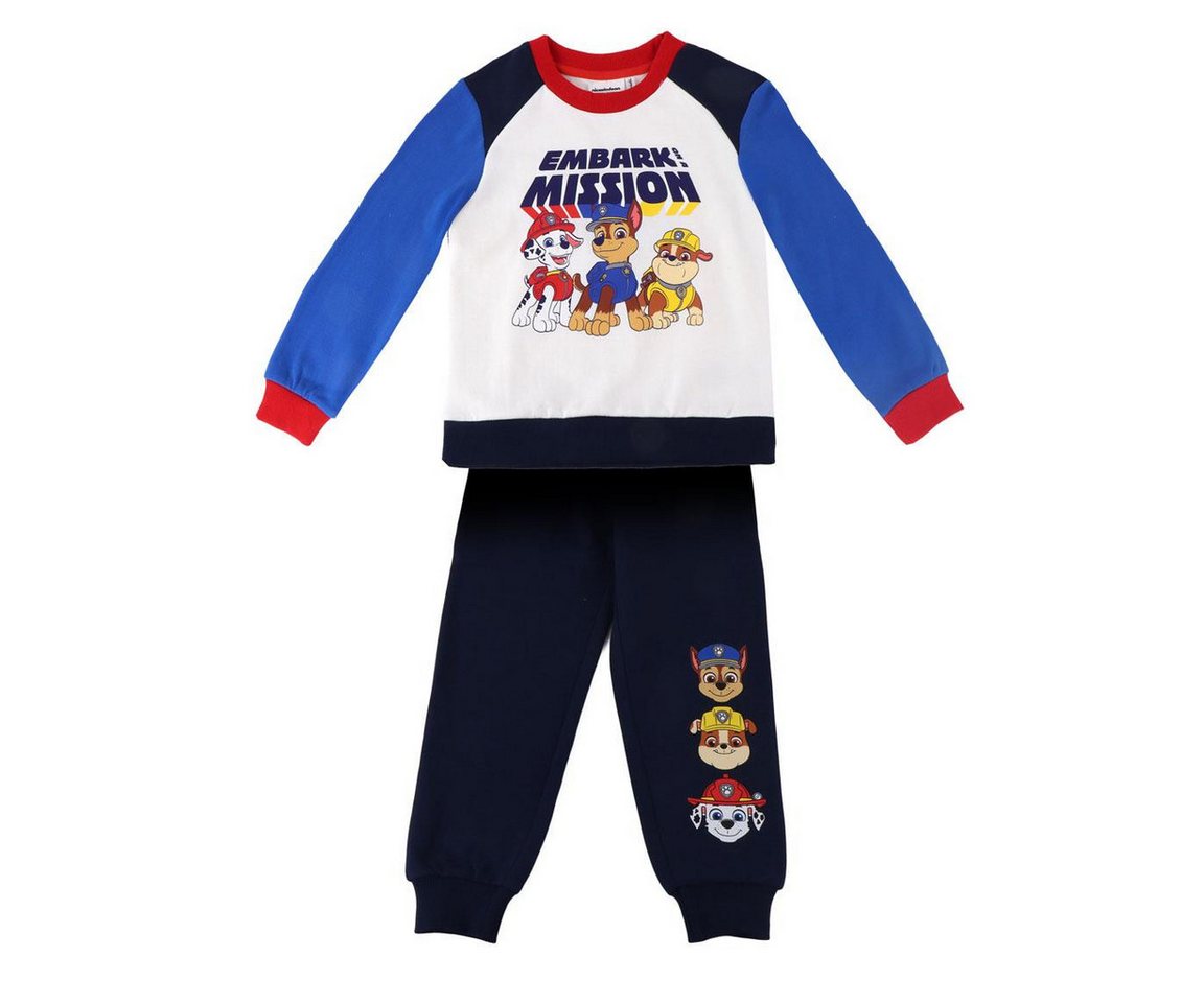 PAW PATROL Freizeitanzug PAW PATROL Trainingsanzug für Jungen, Weiß-Blau-Rot, Jogger von PAW PATROL