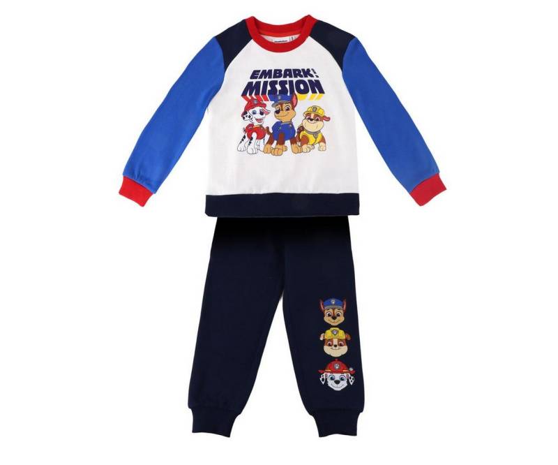 PAW PATROL Freizeitanzug PAW PATROL Trainingsanzug für Jungen, Weiß-Blau-Rot, Jogger von PAW PATROL