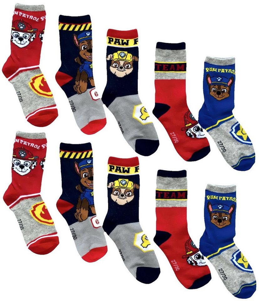 PAW PATROL Freizeitsocken 5x Paw Patrol Jungensocken Kinderstrümpfe Kniesocken Socken für Kinder Gr. 23 24 25 26 27 28 29 30 31 32 33 34 von PAW PATROL