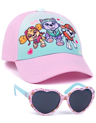 PAW PATROL Girls Cap und GRATIS Sonnenbrille | Kinder Skye Everest Marshall Pink Verstellbare Baseballmütze Sommerurlaub Accessoires | TV Show Merchandise Geschenke von PAW PATROL