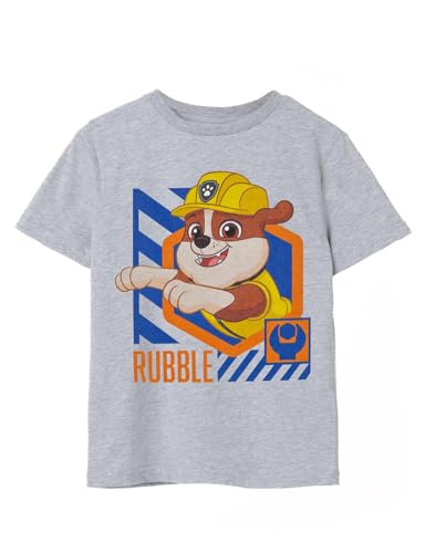 PAW PATROL Graues T-Shirt für Jungen | Planung von Bruchsteinkonstruktionen | Authentisch Merchandise | Bequemes & stylisches T-Shirt für abenteuerlustige Jungs von PAW PATROL