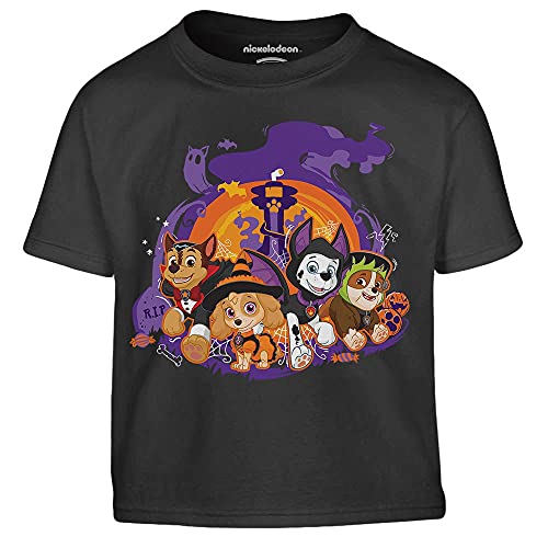 PAW PATROL Halloween Kostüm Lookout Chase Skye Marshall Rubble Kinder Jungen T-Shirt 128 Schwarz von PAW PATROL