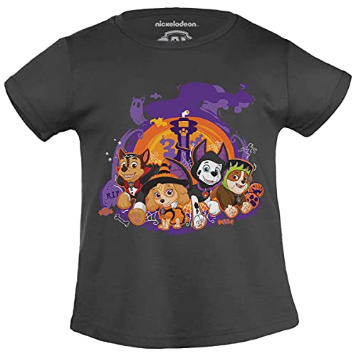 PAW PATROL - Halloween Kostüm Lookout Chase Skye Marshall Rubble Mädchen T-Shirt 104 Schwarz von PAW PATROL