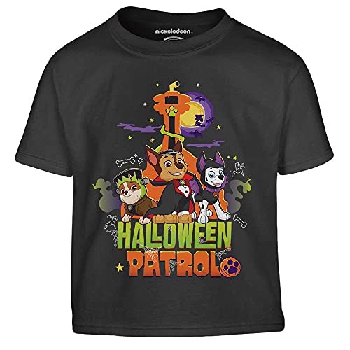 Paw Patrol Halloween Patrol Lookout Tower Rubble Chase Marshall Kinder Jungen T-Shirt 116 Schwarz von PAW PATROL