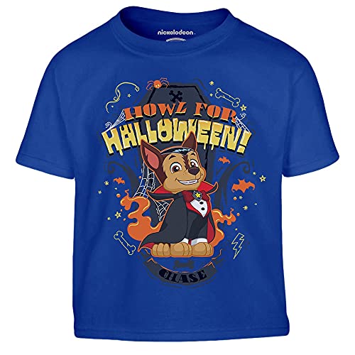 PAW PATROL - Howl for Halloween Chase Dracula Kinder Jungen T-Shirt 116 Blau, VDHwlf6tECDtE1ge von PAW PATROL