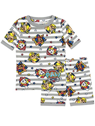 PAW PATROL Jungen Chase Marshall und Rubble Schlafanzug Slim Fit Mehrfarbig 104 von PAW PATROL