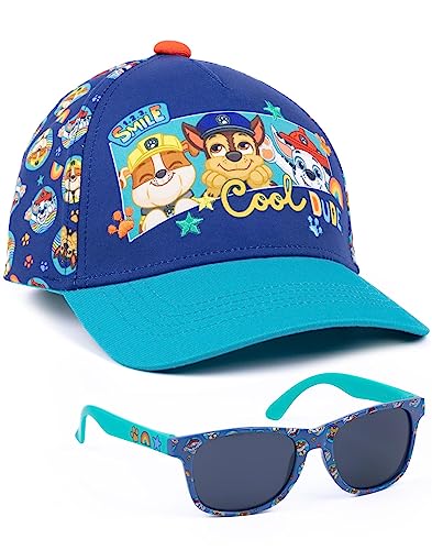 PAW PATROL Jungen Mütze und GRATIS Sonnenbrille | Kinder Trümmerjagd Marshall Blau Verstellbare Baseballmütze Sommerurlaub Zubehör | TV-Show-Merchandise-Geschenke von PAW PATROL