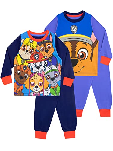 PAW PATROL Jungen Schlafanzug 2er Pack Blau 116 von PAW PATROL