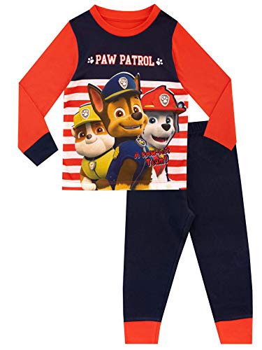 PAW PATROL Schlafanzug | Chase Marshall Rubble | Langarm Schlafanzüge für Jungen | Pyjama Kinder Mehrfarbig 110 von PAW PATROL