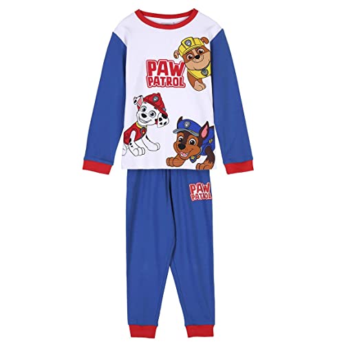 PAW PATROL Jungen Schlafanzug Pyjama Langarm (DE/NL/SE/PL, Numerisch, 110, Regular, Blau 3) von PAW PATROL
