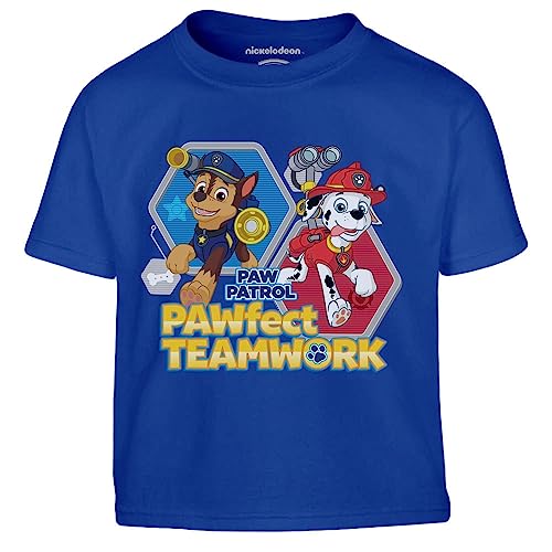 PAW PATROL - Jungen T-Shirt Chase & Marshall Kinder Jungen T-Shirt 146 Blau von PAW PATROL