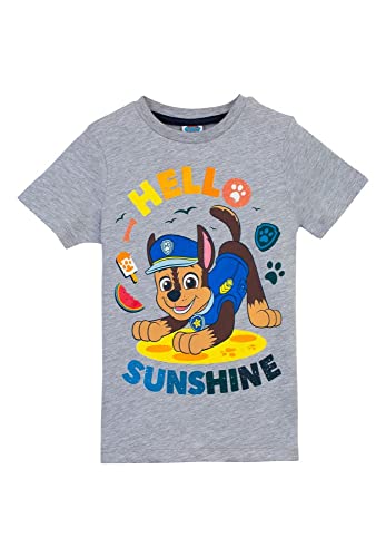 PAW PATROL Jungen T-Shirt mit Chase 82058 grau, Größe 116, 6 Jahre von PAW PATROL