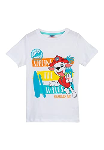 PAW PATROL Jungen T-Shirt mit Marshall 82056 weiß, Größe 104, 4 Jahre von PAW PATROL