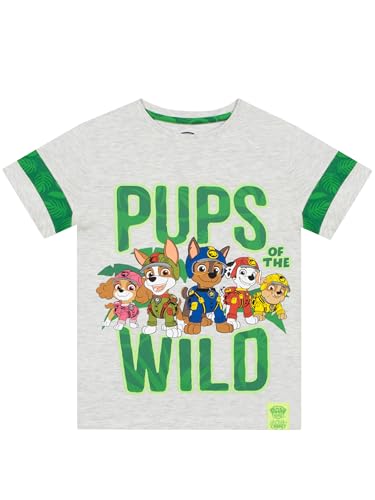 PAW PATROL Jungle Pups T-Shirt | Tshirt Kinder | Tungen Tshirt | Grau 110 von PAW PATROL