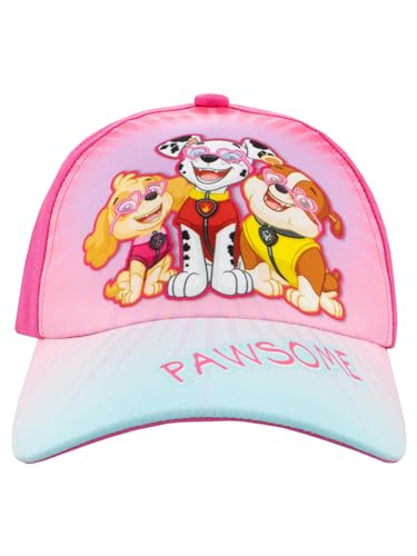 PAW PATROL Kappe | Skye, Marshall, Und Rubble Sonnenhut Mädchen | Sommer Basecap Kinder Mädchen | Rosa Einheitsgröße von PAW PATROL