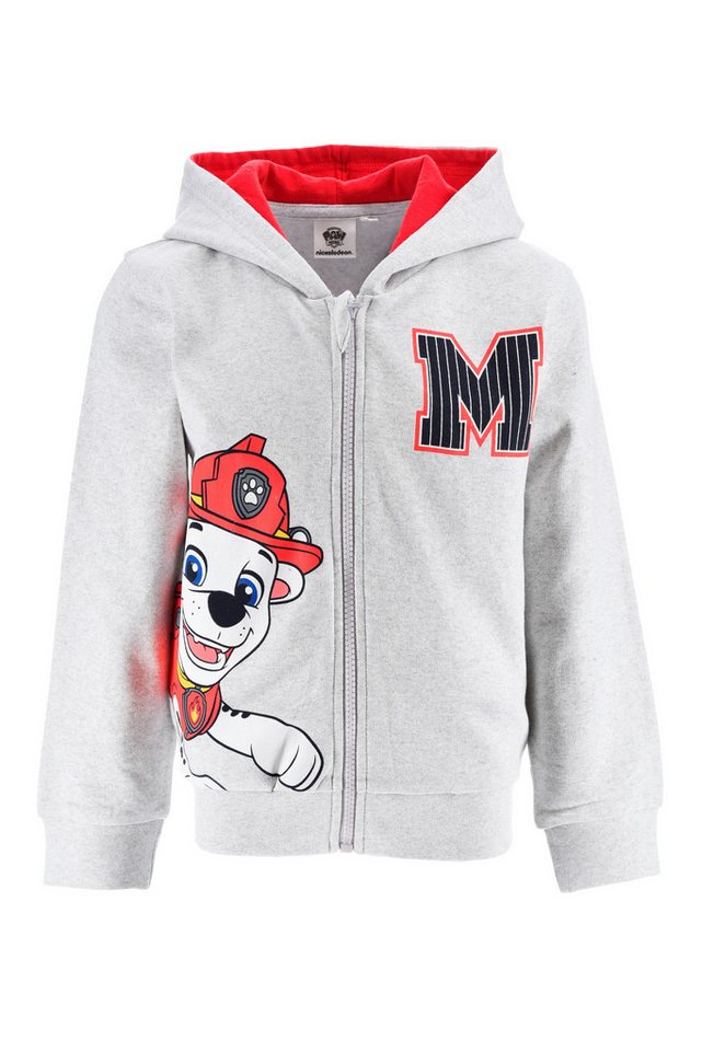PAW PATROL Kapuzensweatshirt PAW PATROL Sweatjacke mit Kapuze, grau, Kapuzenpullover, Hoody von PAW PATROL