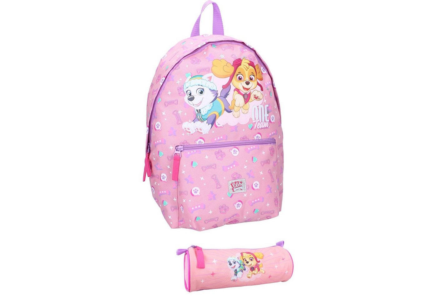 PAW PATROL Kinderrucksack Paw Patrol Mädchen Kinder Rucksack mit Federmäppchen, Gr. 35x25x11 cm von PAW PATROL