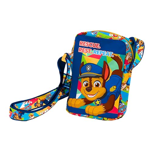PAW PATROL Kindertasche, Umhängetasche mit Chase Skye Marshall und Rubble Design, Verstellbare Handtasche, Geschenk für Jungen und Mädchen von PAW PATROL