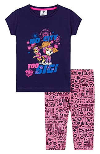 PAW PATROL Kleidung Mädchen Set, Leggings Mädchen und Tshirt Mädchen Set, 86-116 (3-4 Jahre, Blau & Rosa) von PAW PATROL