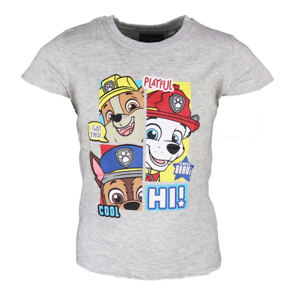 PAW PATROL Kurzarmshirt Paw Patrol Chase Rubble Kinder Jungen T-Shirt Gr. 92 bis 122 von PAW PATROL