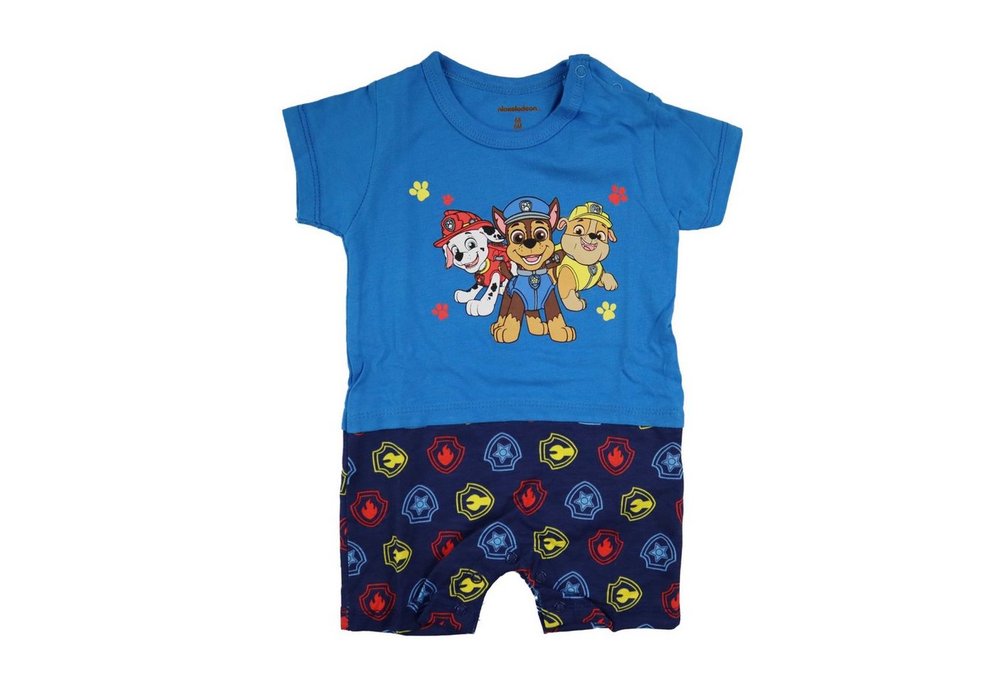 PAW PATROL Kurzarmwickelbody Paw Patrol Chase Rubble Marshall Baby Body Strampler Gr. 62 bis 92, 100% baumwolle von PAW PATROL