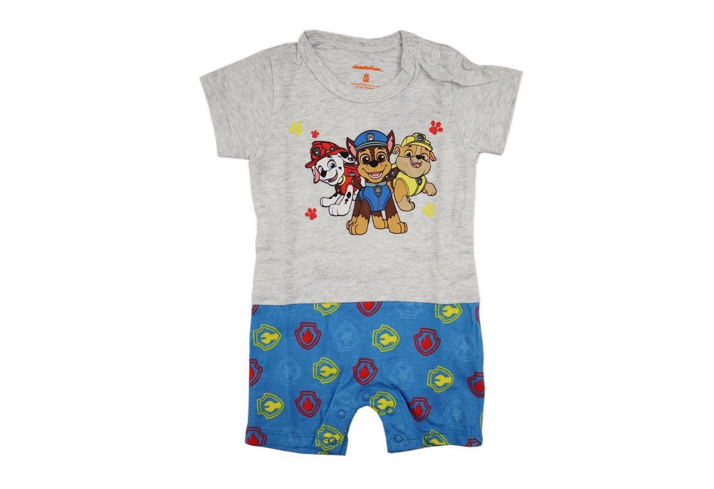 PAW PATROL Kurzarmwickelbody Paw Patrol Chase Rubble Marshall Baby Body Strampler Gr. 62 bis 92, 100% baumwolle von PAW PATROL