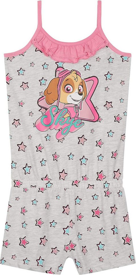 PAW PATROL Kurzoverall Paw Patrol Mädchen kurzer Jumpsuit Overall Sommeranzug 2-8 Jahre Paw Mädchen Jumpsuit von PAW PATROL