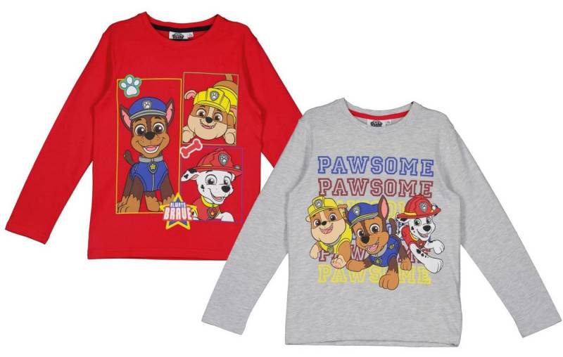 PAW PATROL Langarmshirt 2x Kinder Longsleeves Langarm T-Shirts Sweatshirts Paw Patrol von PAW PATROL