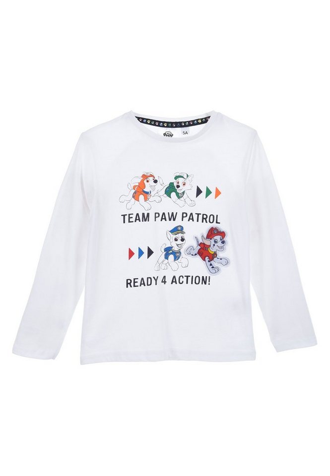 PAW PATROL Langarmshirt Chase, Marshall, Zuma und Rocky Kinder Jungen Langarm-Shirt Longsleeve Oberteil von PAW PATROL