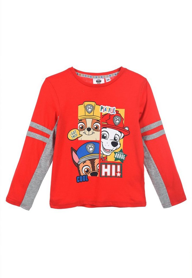 PAW PATROL Langarmshirt Kinder Jungen T-Shirt Longsleeve Oberteil Chase Marshall Rubble von PAW PATROL