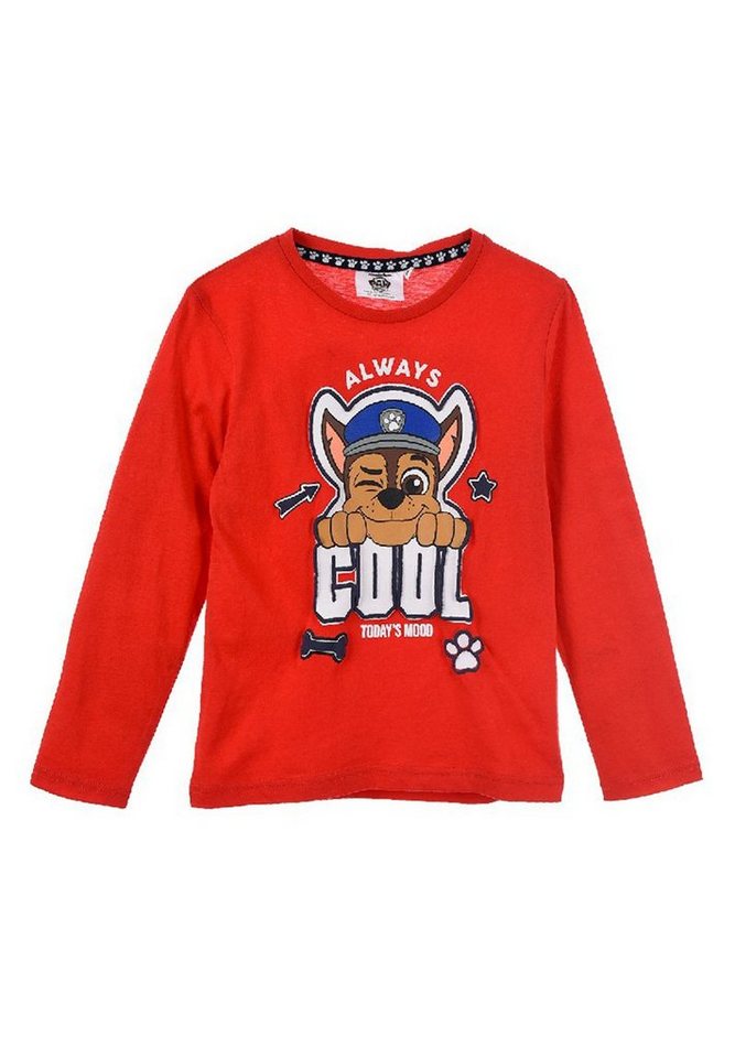 PAW PATROL Langarmshirt Kinder Jungen T-Shirt Longsleeve Oberteil Chase von PAW PATROL