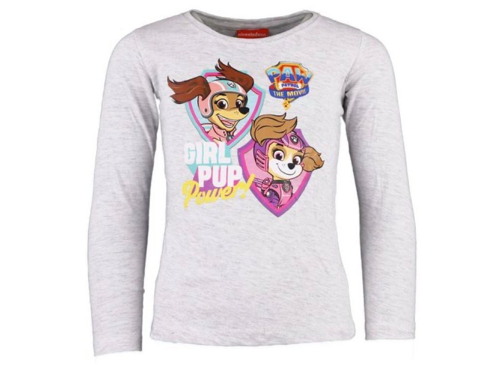 PAW PATROL Langarmshirt Paw Patrol Mädchen Langarmshirt grau von PAW PATROL