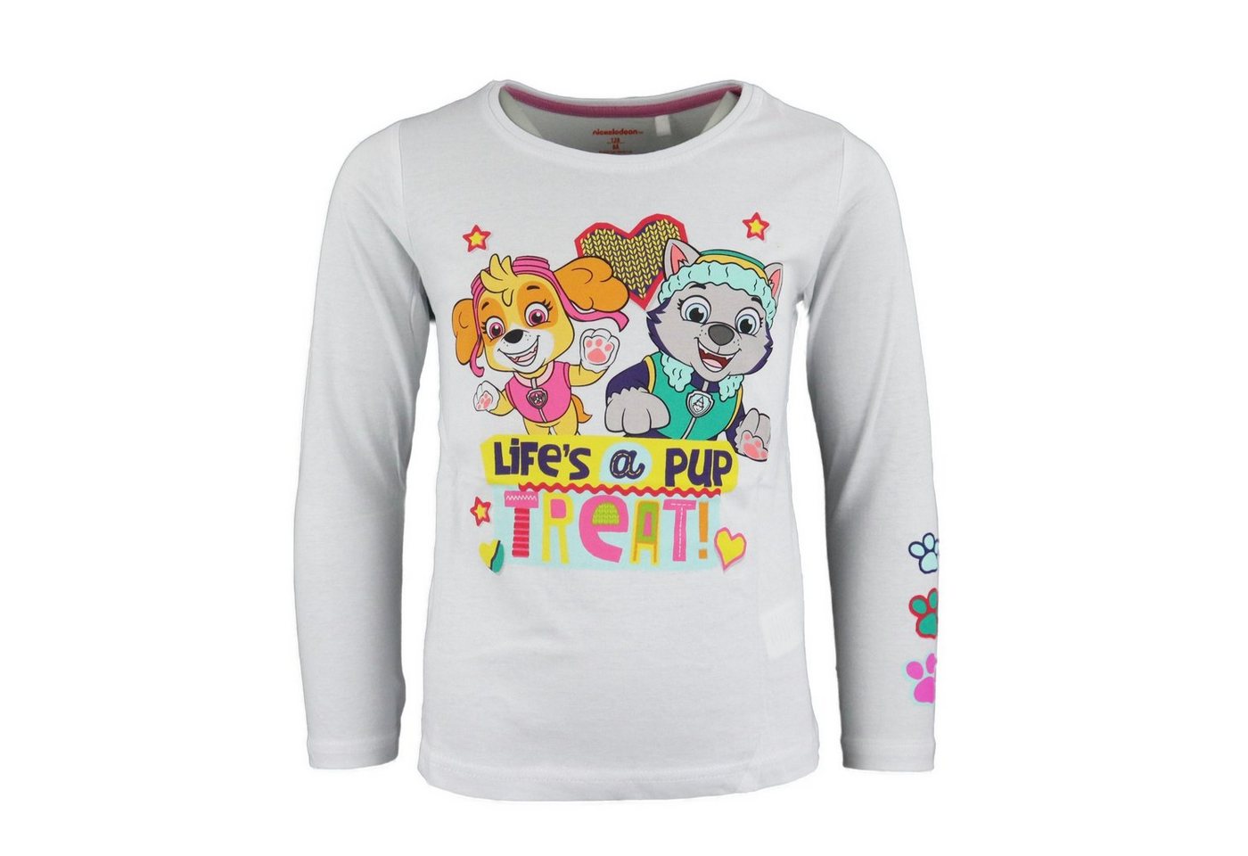 PAW PATROL Langarmshirt Paw Patrol Skye und Everest Kinder Mädchen Shirt Gr. 98 bis 128, Baumwolle von PAW PATROL