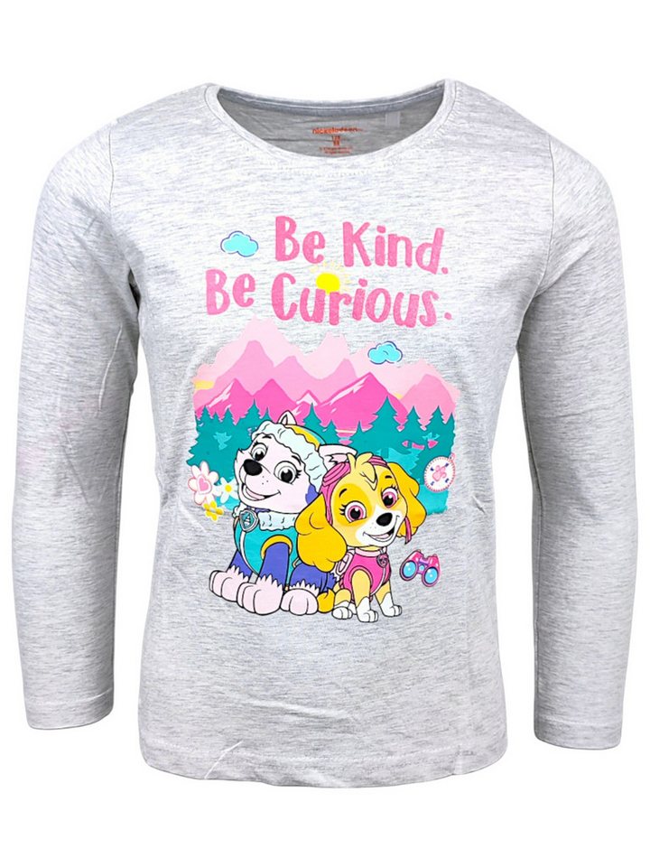 PAW PATROL Langarmshirt Skye & Everest Mädchen Shirt mit Glitzer aus Baumwolle Gr. 98 - 128 cm von PAW PATROL