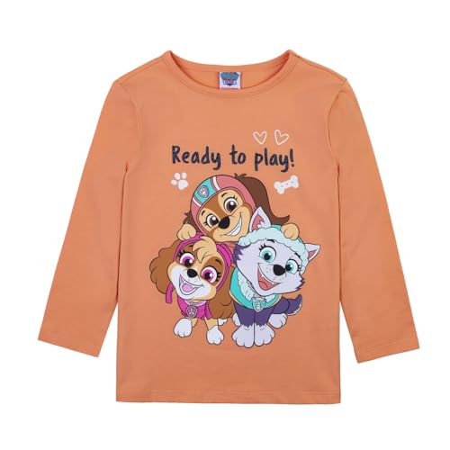 PAW PATROL Langarmshirt mit Skye, Everest und Liberty 82207 orange, Größe 128, 8 Jahre von PAW PATROL