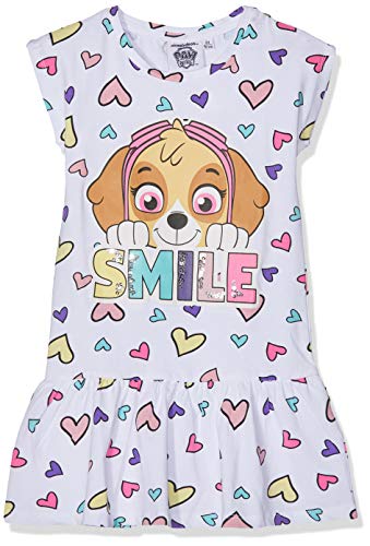 Paw Patrol Mädchen 6028 Kleid, Weiß, 92 von PAW PATROL