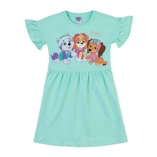 PAW PATROL Mädchen Kleid mit Everest, Skye und Liberty 82204 grün, Größe 104,4 Jahre von PAW PATROL