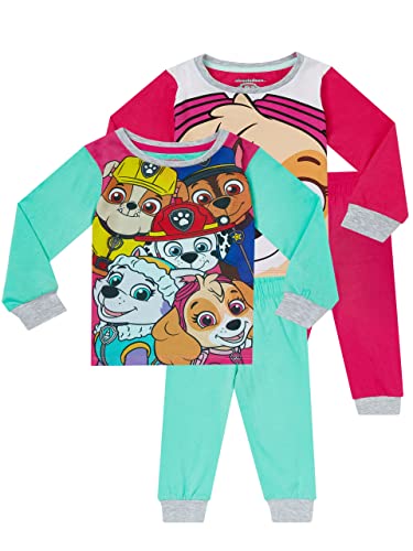 PAW PATROL Mädchen Schlafanzug 2er Pack Skye und Everest Mehrfarbig 104 von PAW PATROL