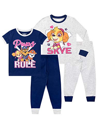 PAW PATROL Mädchen Schlafanzug Packung mit 2 Slim Fit Mehrfarbig 122 von PAW PATROL