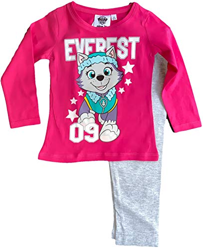 PAW PATROL Mädchen Schlafanzug Pyjama Langarm Skye (Pink, 110) von PAW PATROL