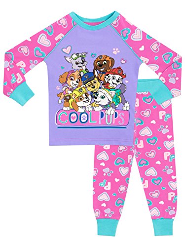PAW PATROL Mädchen Schlafanzug Slim Fit Mehrfarbig 128 von PAW PATROL
