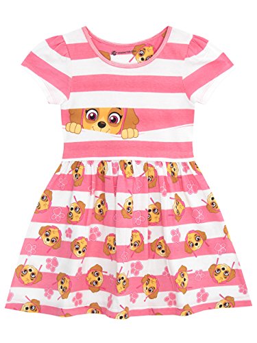 PAW PATROL Kleid | Baumwolle Sommerkleid Mädchen | Skye Kleider Für Mädchen Rosa 122 von PAW PATROL