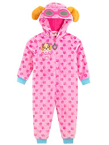 PAW PATROL Onesie | Skye Schlafoverall Mädchen | Fleece Pyjama Kinder Rosa 110 von PAW PATROL